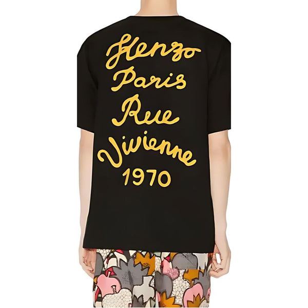 Kenzo Blumen Print T-Shirt Oversized Unisex schwarz
