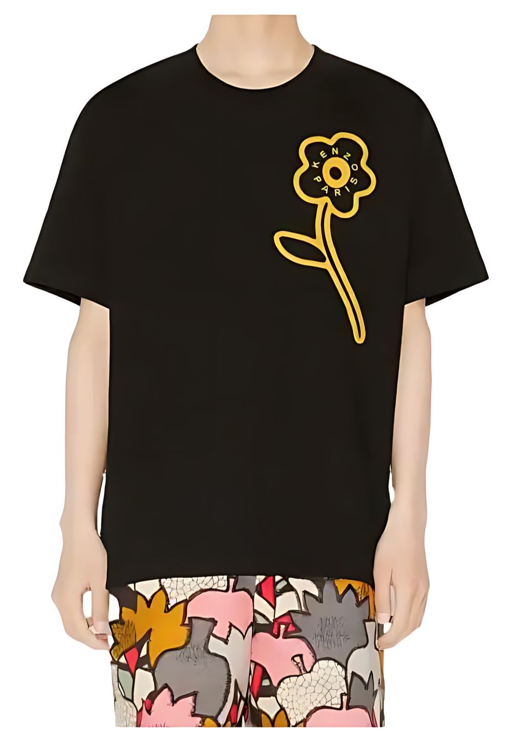 Kenzo Blumen Print T-Shirt Oversized Unisex schwarz Hauptbild