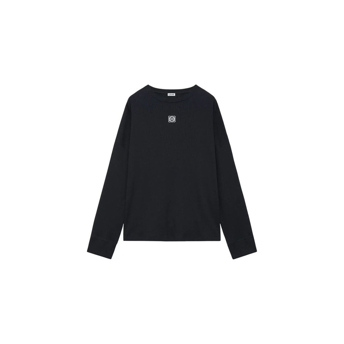Loewe Oversize Langarm T-Shirt schwarz