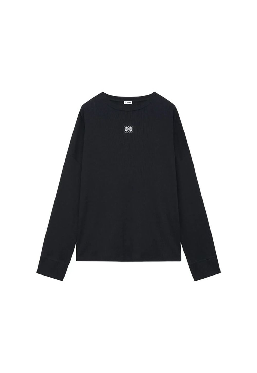 Loewe Oversize Langarm T-Shirt schwarz