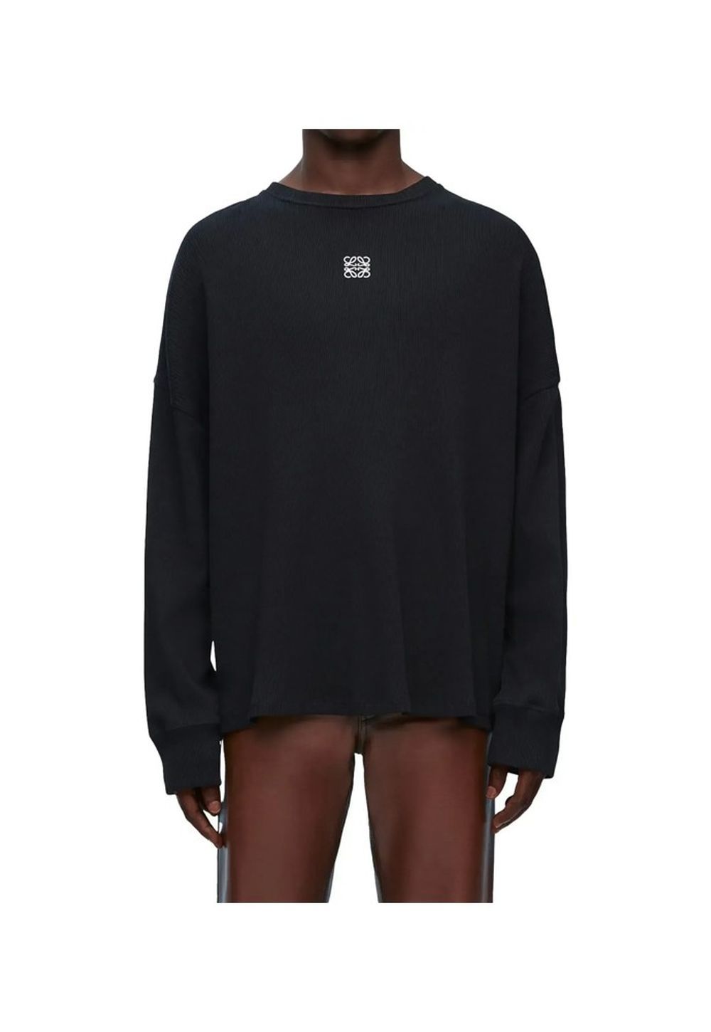 Loewe Oversize Langarm T-Shirt schwarz