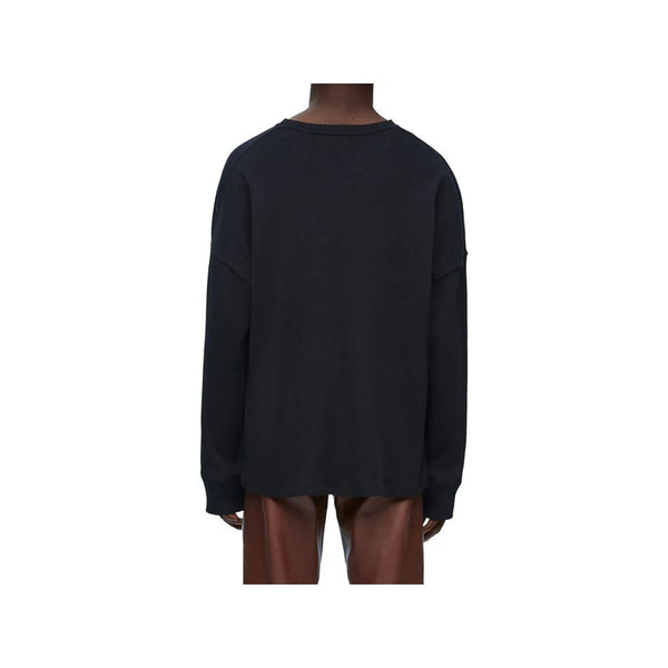 Loewe Oversize Langarm T-Shirt schwarz