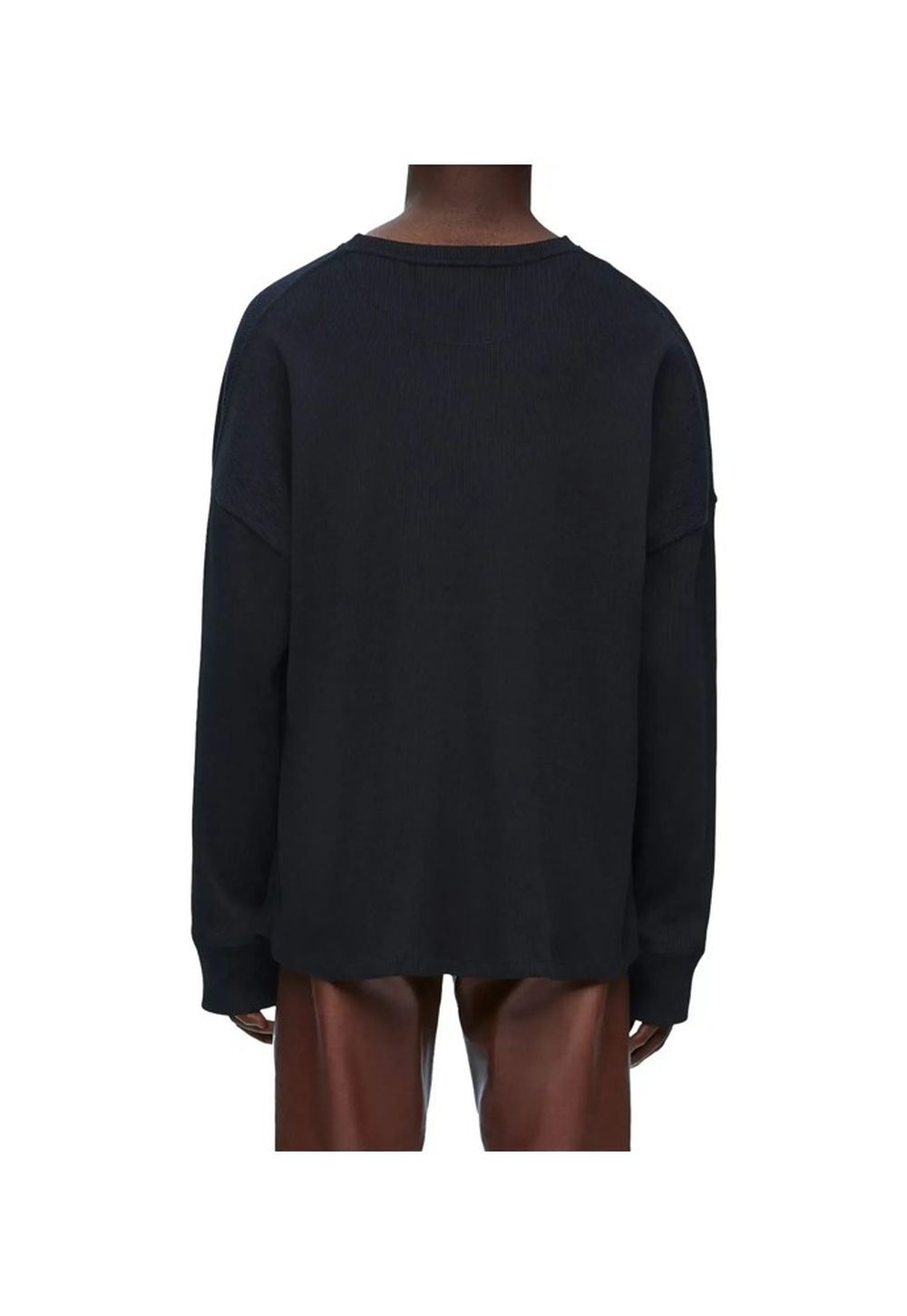 Loewe Oversize Langarm T-Shirt schwarz