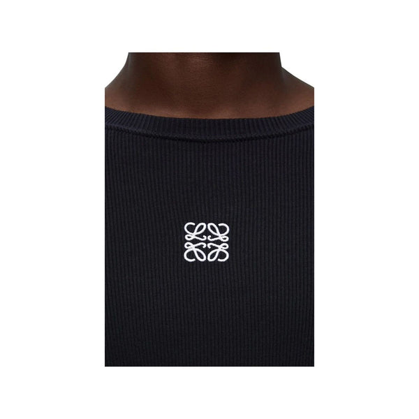 Loewe Oversize Langarm T-Shirt schwarz