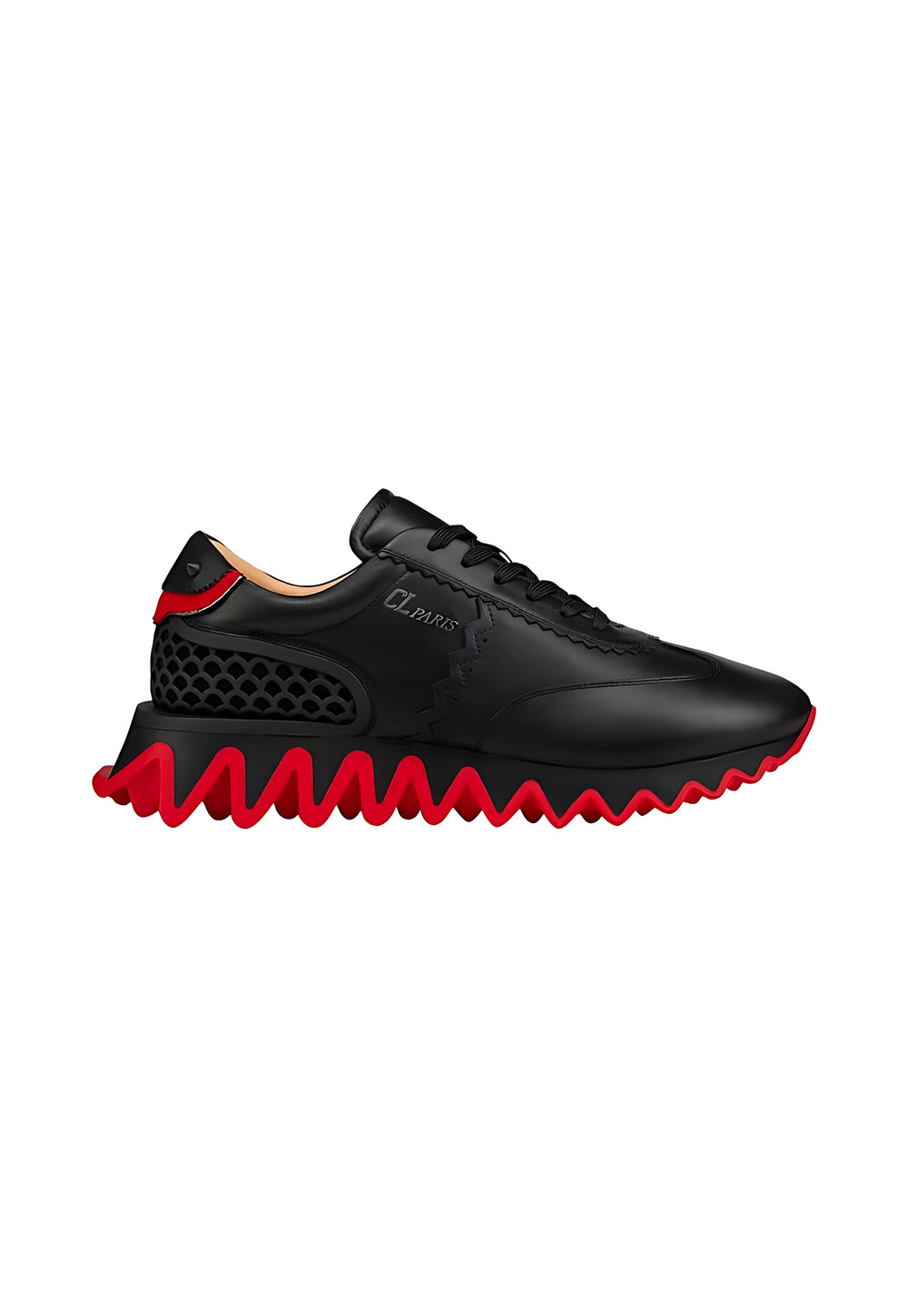Louboutin Sneakers Herren schwarz rot