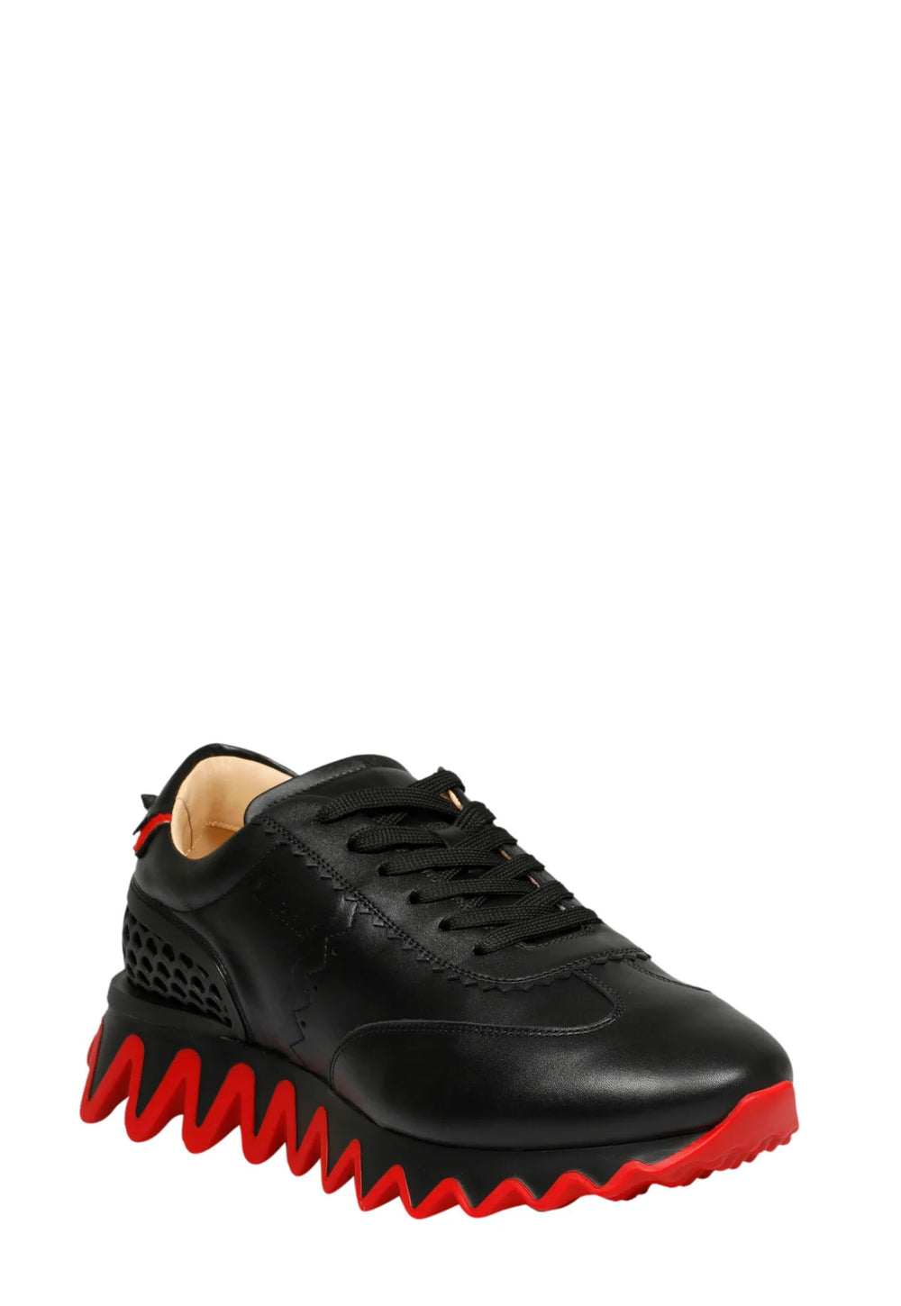 Louboutin Sneakers Herren schwarz rot