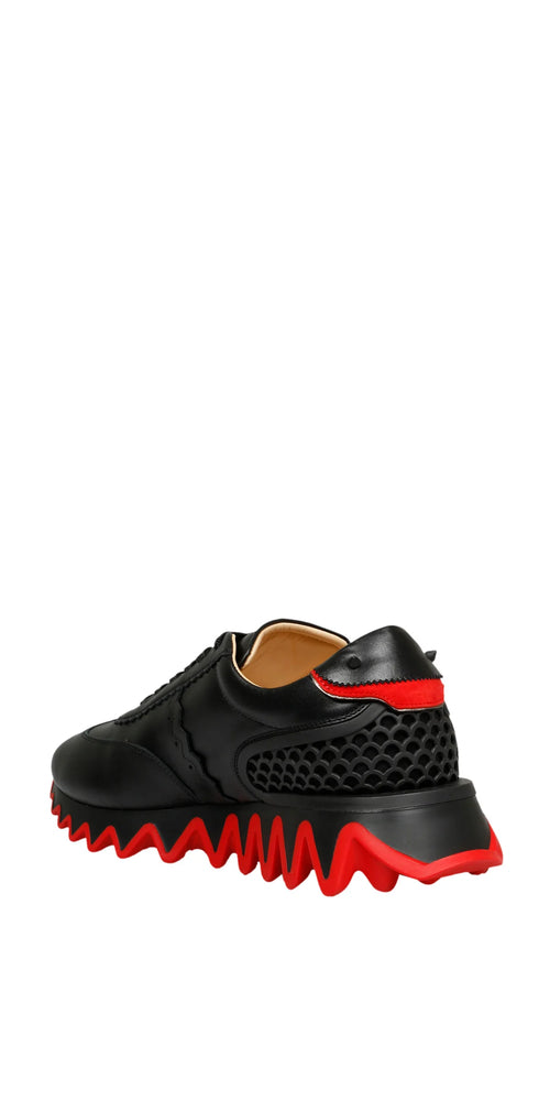 Louboutin Sneakers Herren schwarz rot