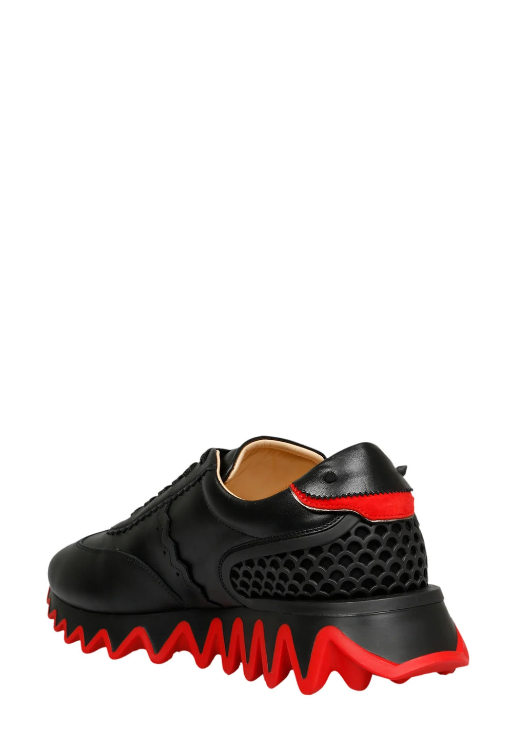Louboutin Sneakers Herren schwarz rot