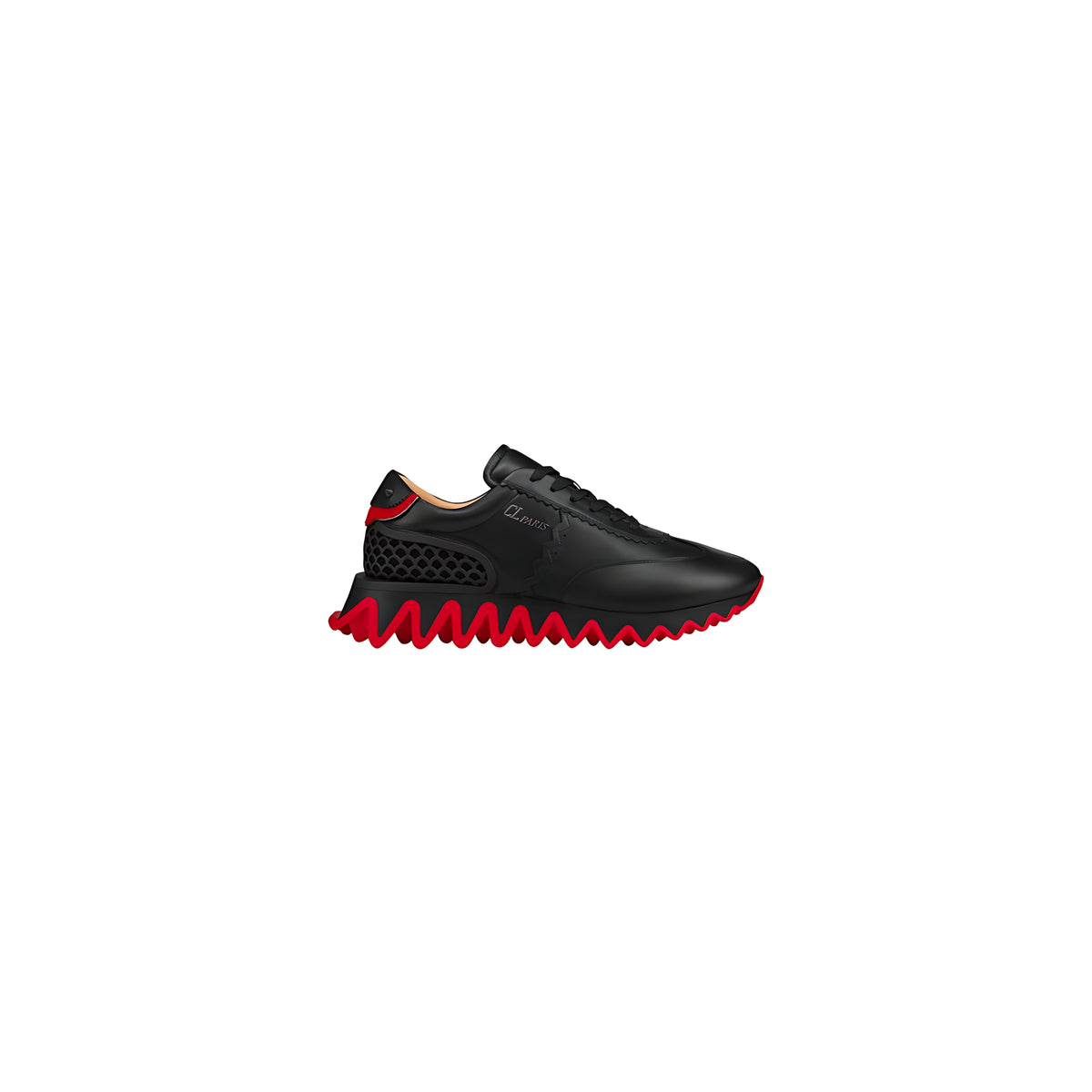 Louboutin Sneakers Herren schwarz rot