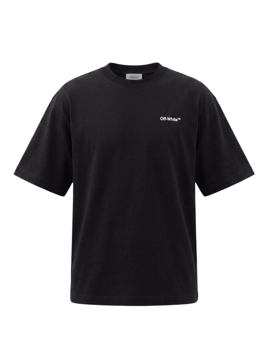 Off White T-Shirt mit Tattoo Arrow-Stickerei Schwarz Herren