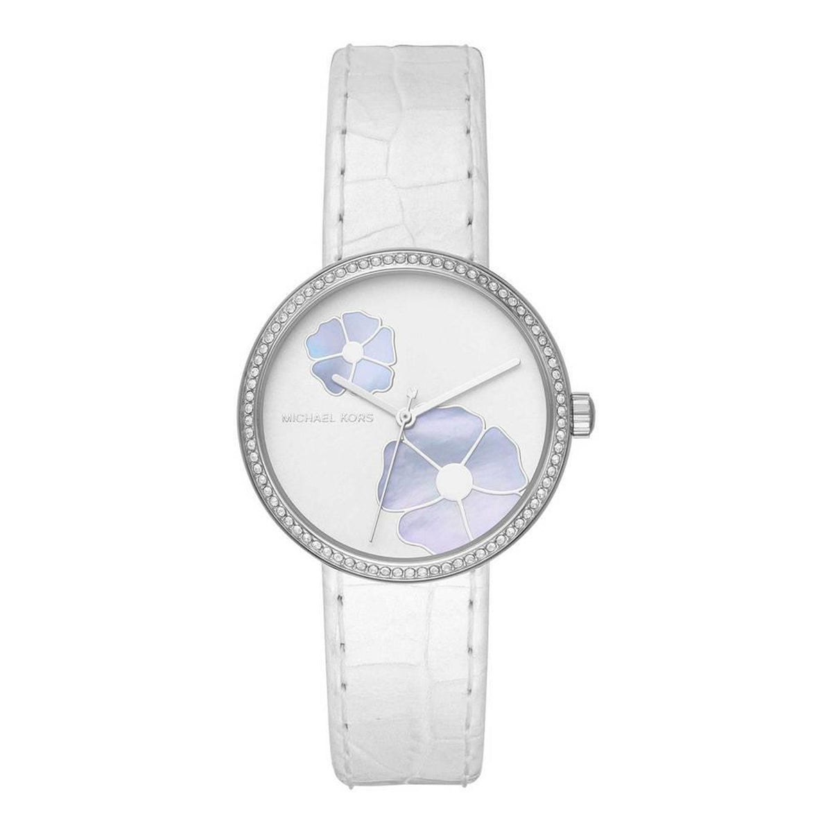 Michael Kors Courtney Lady Damenuhr silber weiß Hauptbild