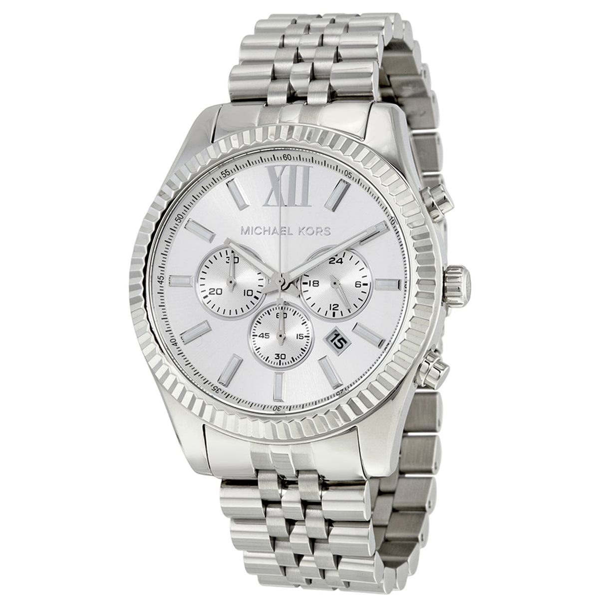 Michael Kors Lexington Herren Chronograph Silber Edelstahl MK8405 Hauptbild
