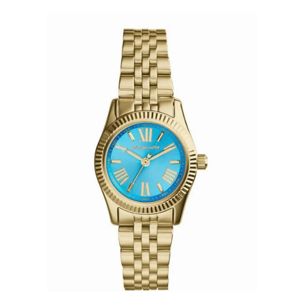 Michael Kors Lexington Lady Damenuhr gold türkis Hauptbild