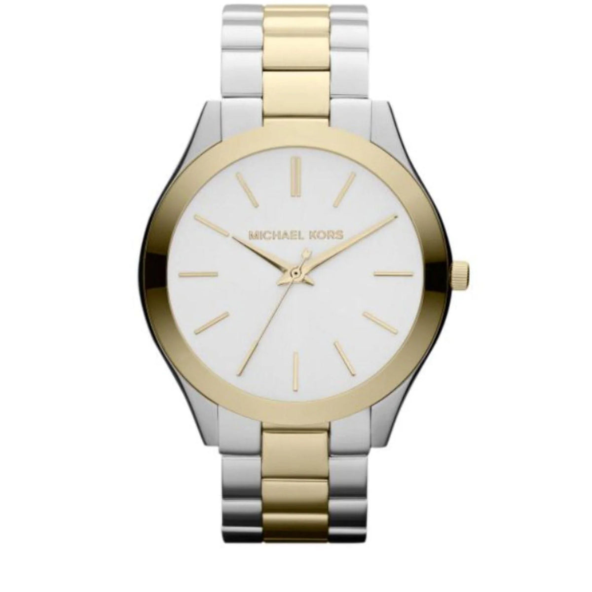 Michael Kors Slim Runway Lady Damenuhr silber gold Hauptbild