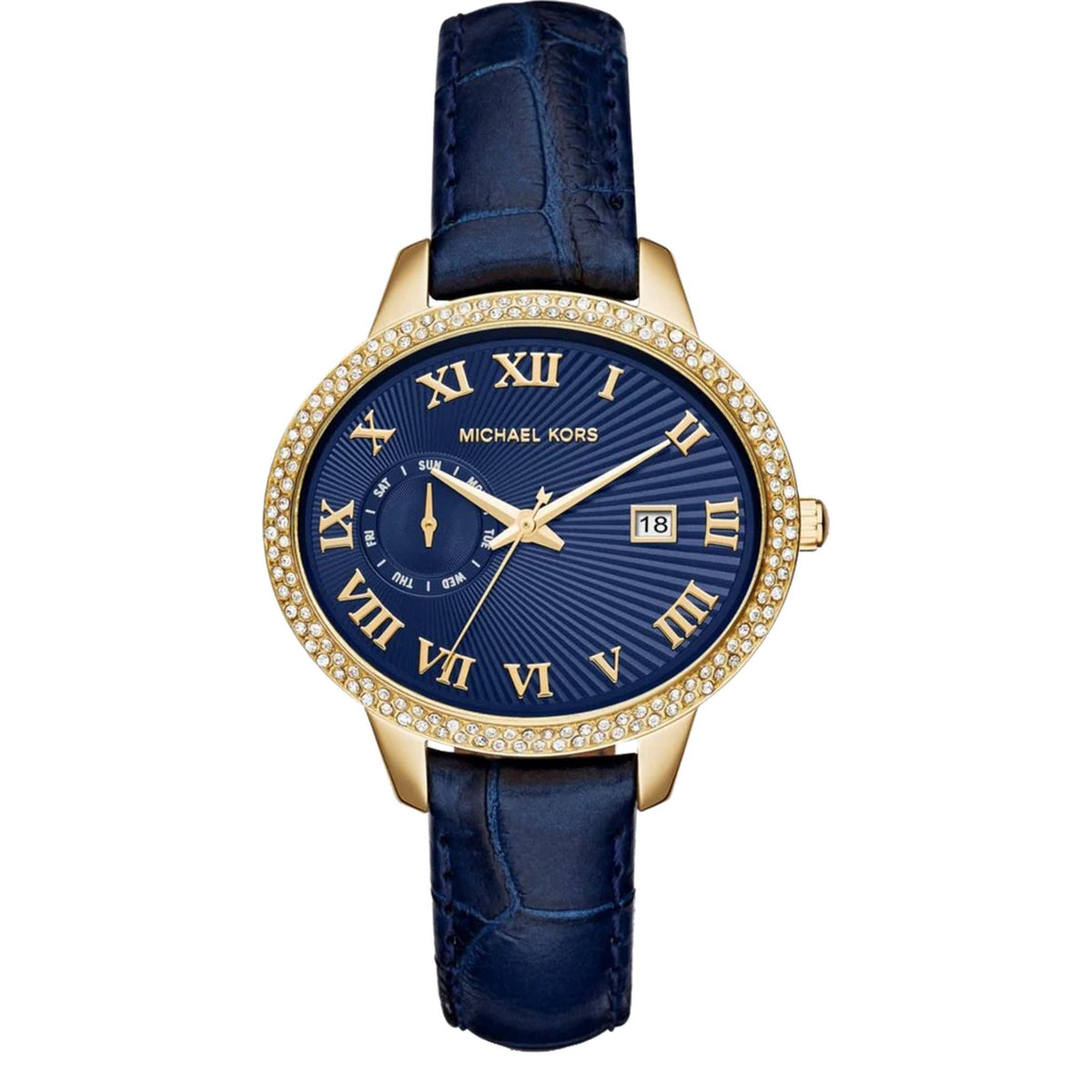Michael Kors Whitley Lady Damenuhr gold blau Hauptbild