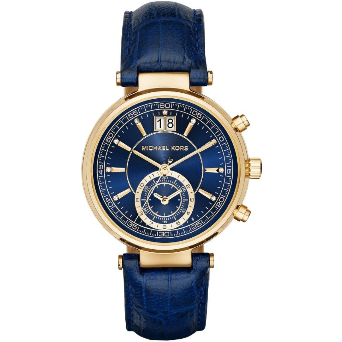 Michael Kors Sawyer Lady Damenuhr gold blau