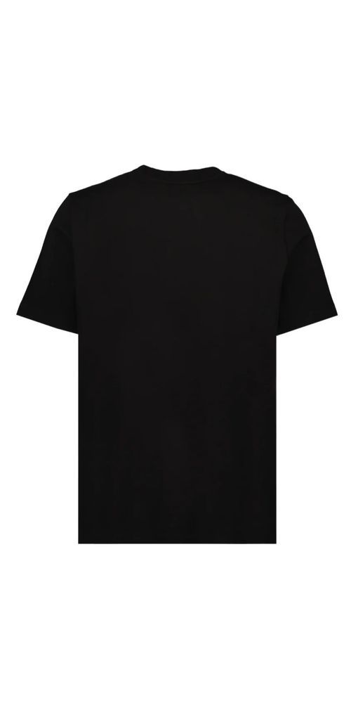 Moncler Leather Logo T-Shirt Herren schwarz