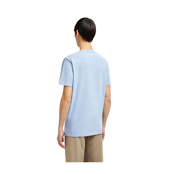 Moncler Logo Patch Cotton T-Shirt Herren Hellblau