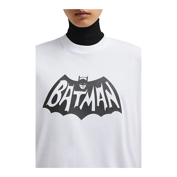 Moncler Batman Logo Cotton T-Shirt Herren weiß
