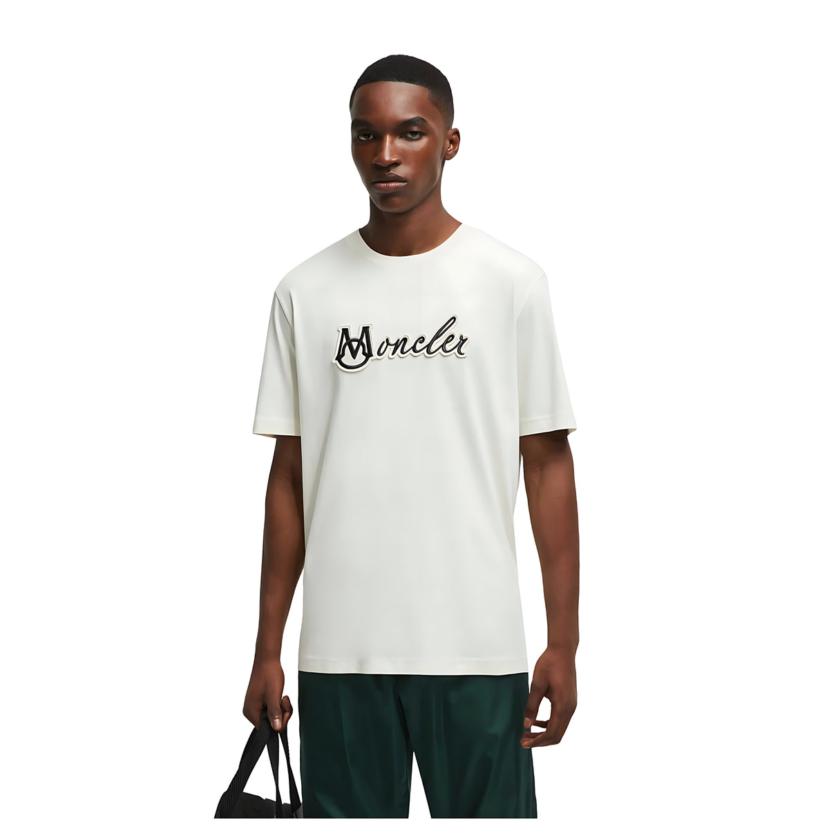 Moncler Varsity Logo T-Shirt Herren Weiß