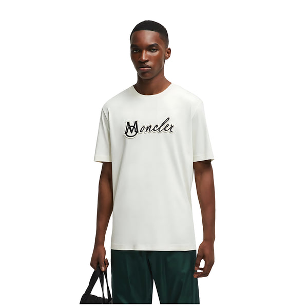 Moncler Varsity Logo T-Shirt Herren Weiß