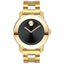 Movado Bold Damenuhr gold schwarz Edelstahl