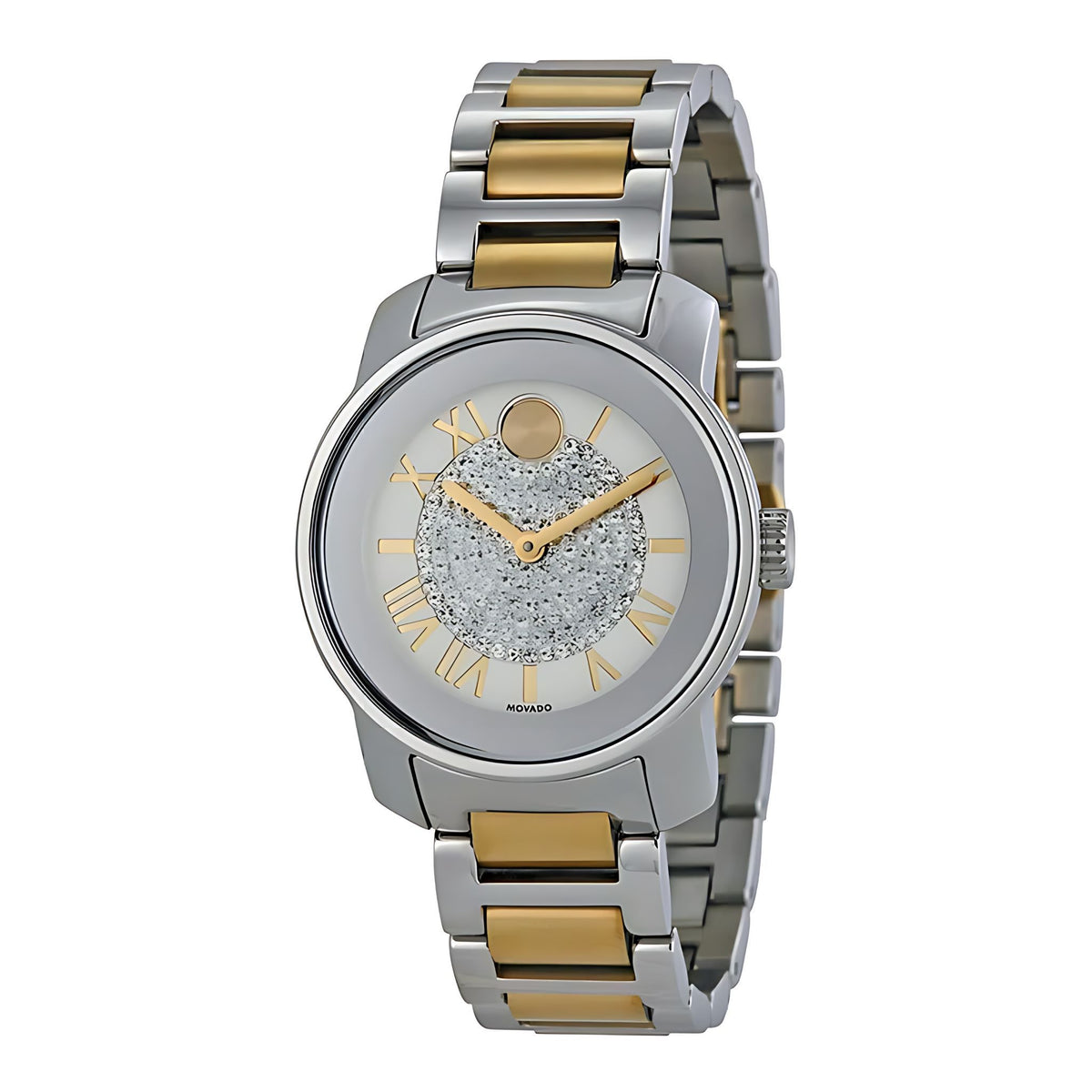Movado Bold Damenuhr silber gold Edelstahl