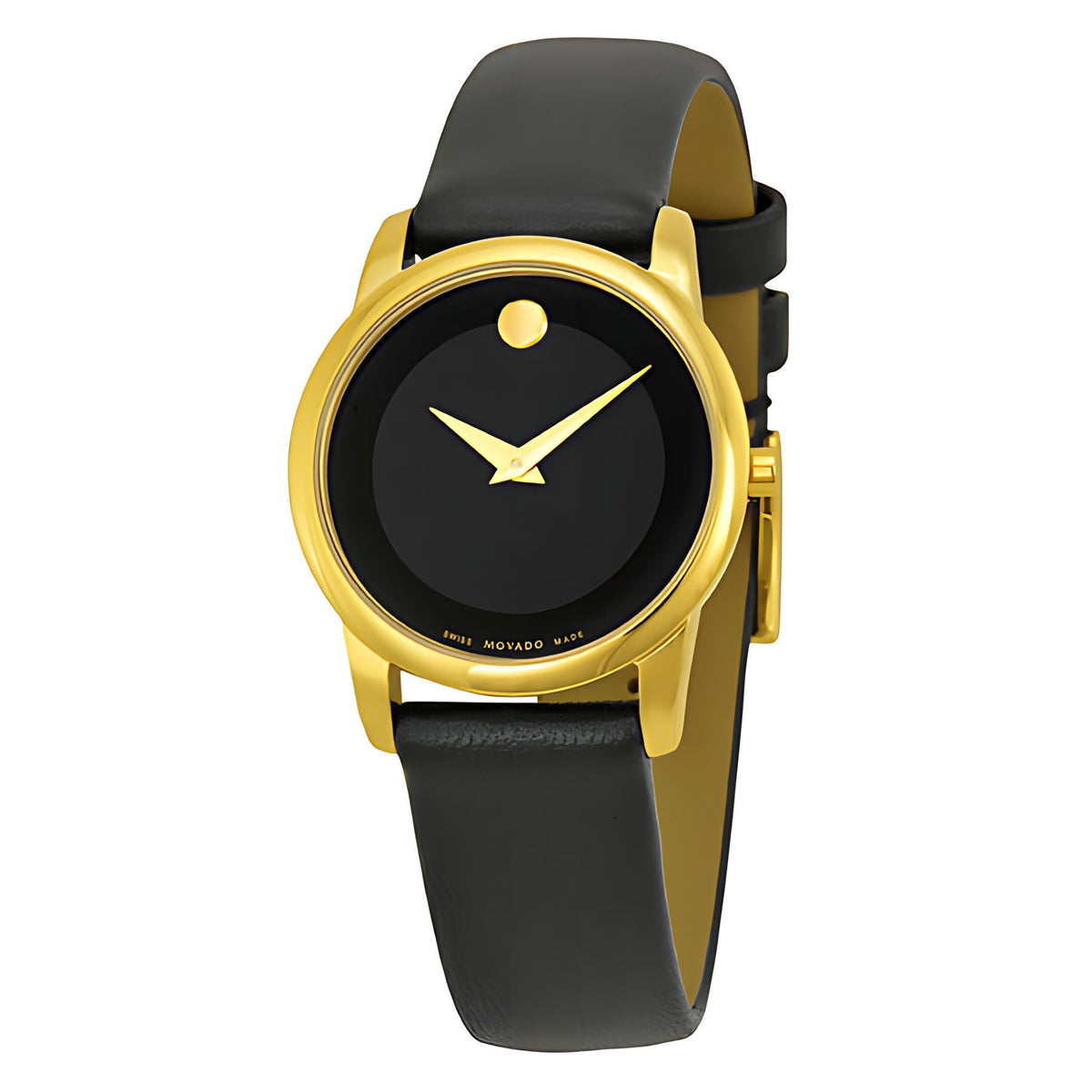 Movado Museum Damenuhr gold schwarz
