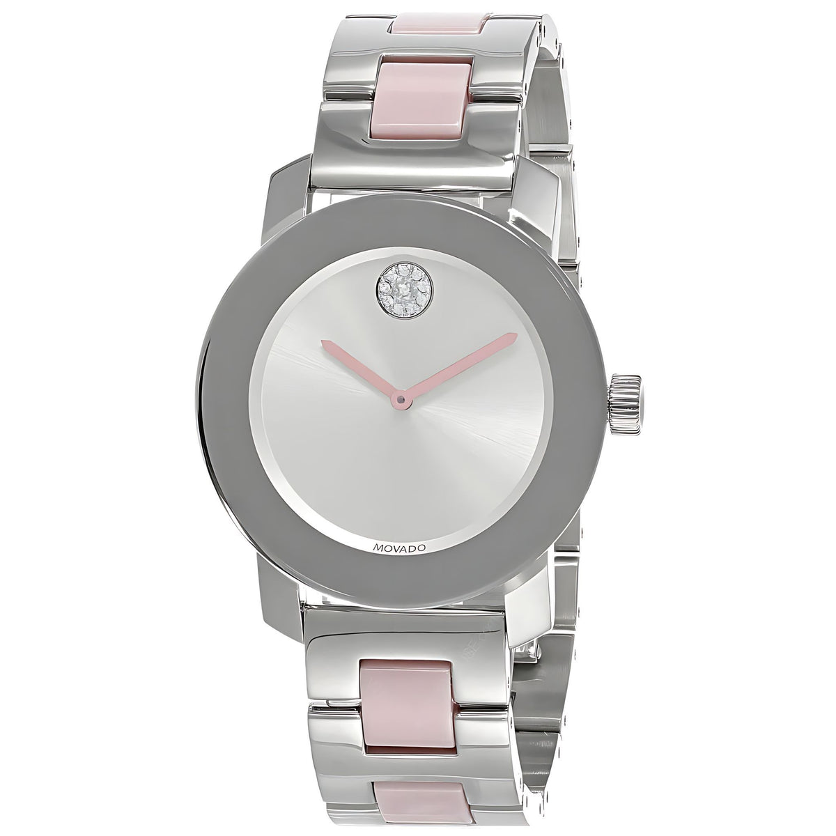 Movado Bold Damenuhr silber rosé Edelstahl Hauptbild
