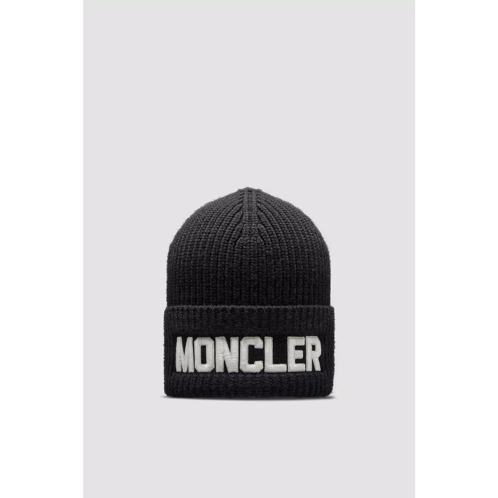 Moncler Mütze aus Wolle in Schwarz
