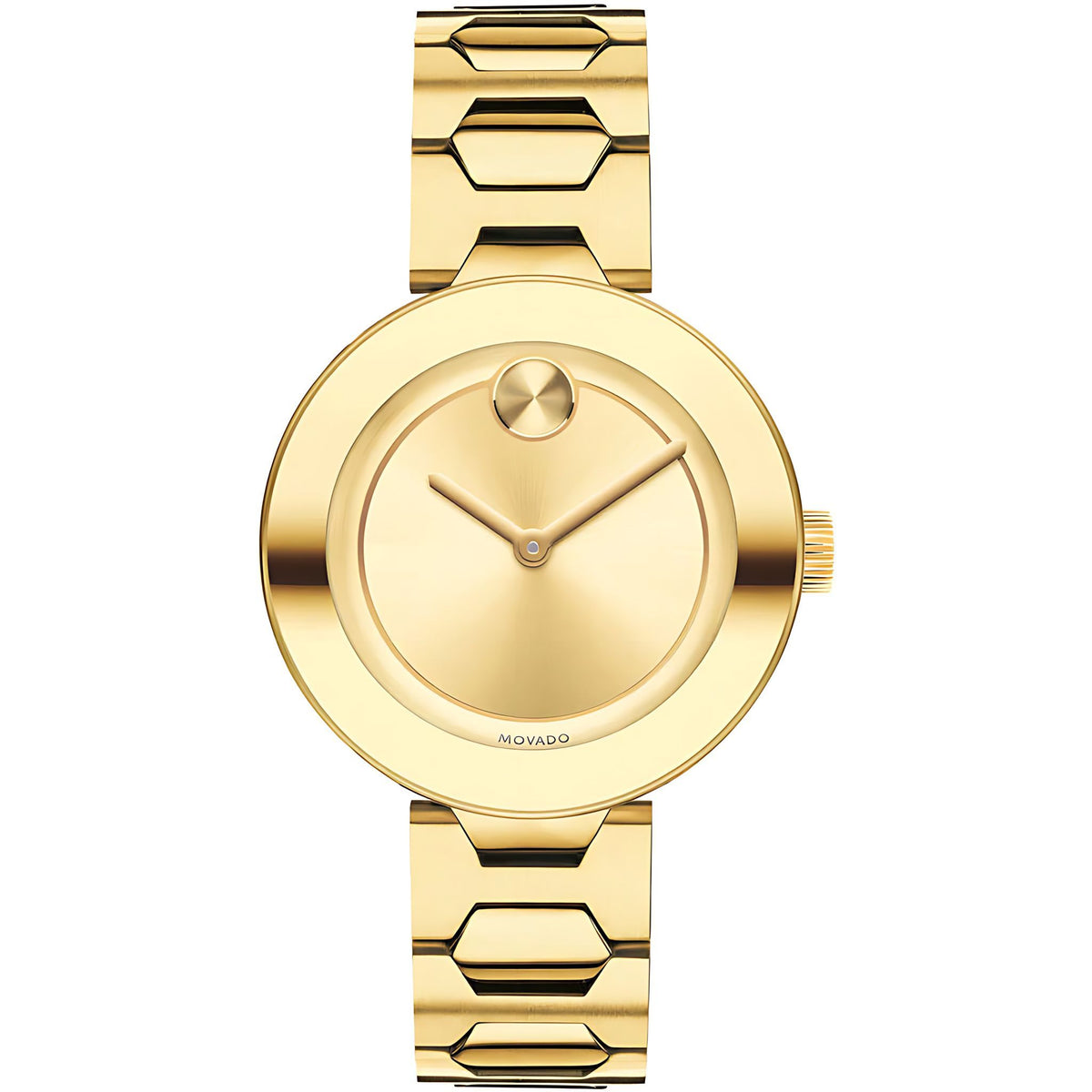 Movado Bold Damenuhr gold Edelstahl Hauptbild