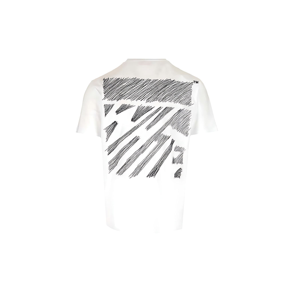 Off White T Shirt mit Rückenprint Herren weiß