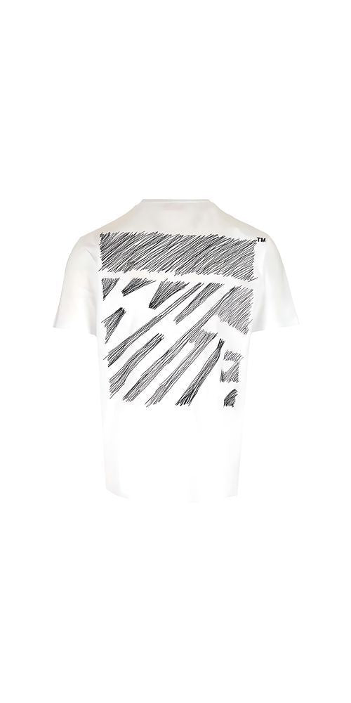 Off White T Shirt mit Rückenprint Herren weiß