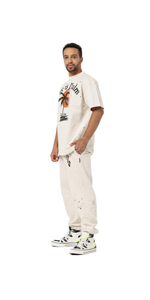 Palm Angels T-Shirt Beige Herren