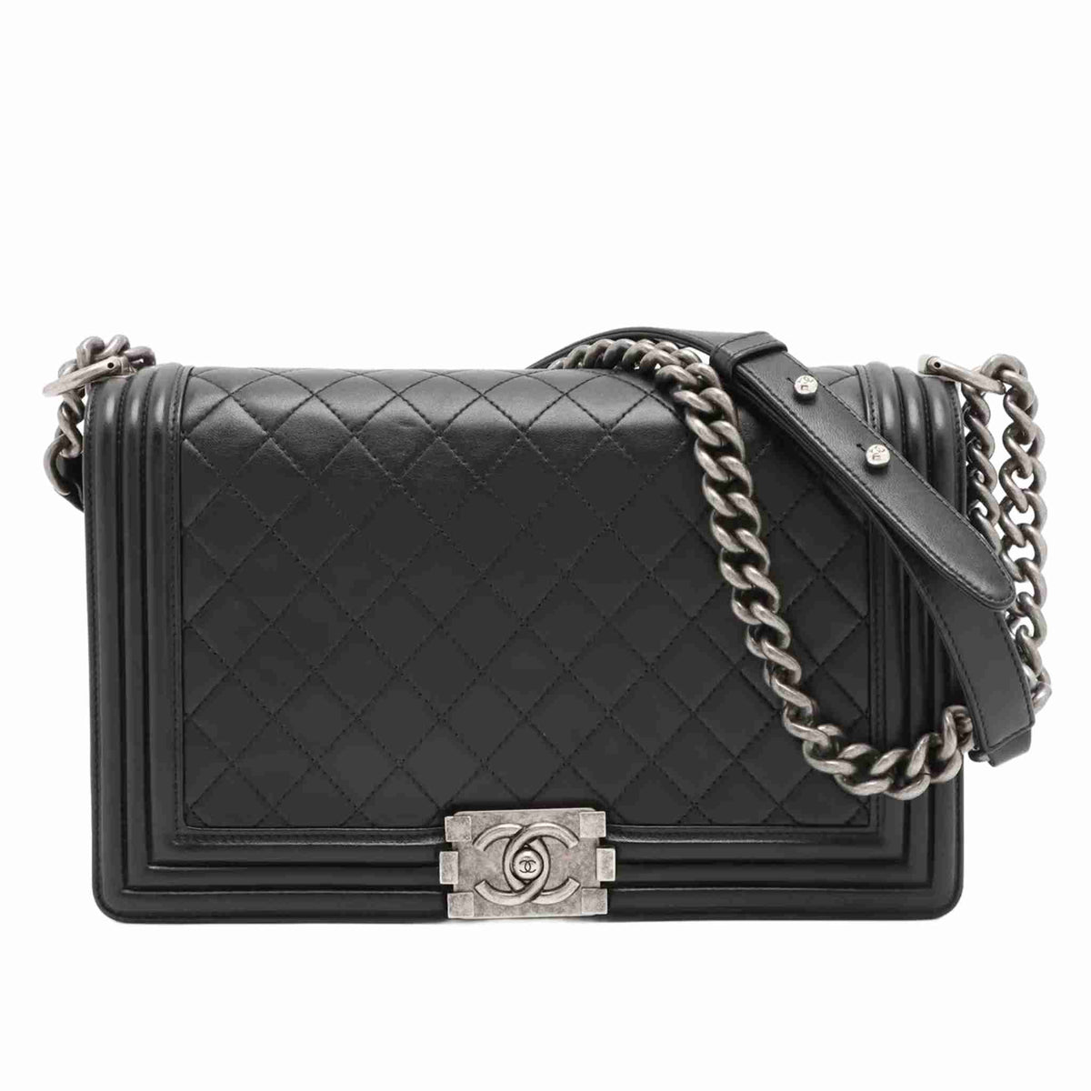 CHANEL Boy Flap A92193 Quilted Lambskin Schwarz