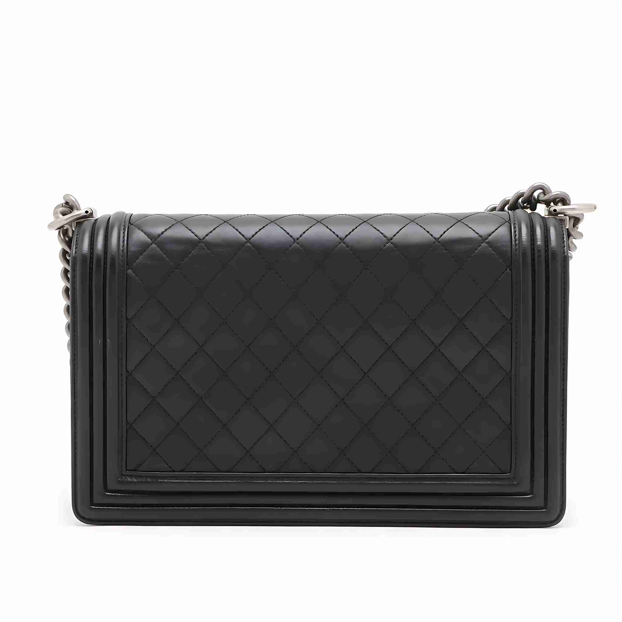 CHANEL Boy Flap A92193 Quilted Lambskin Schwarz Zweitbild