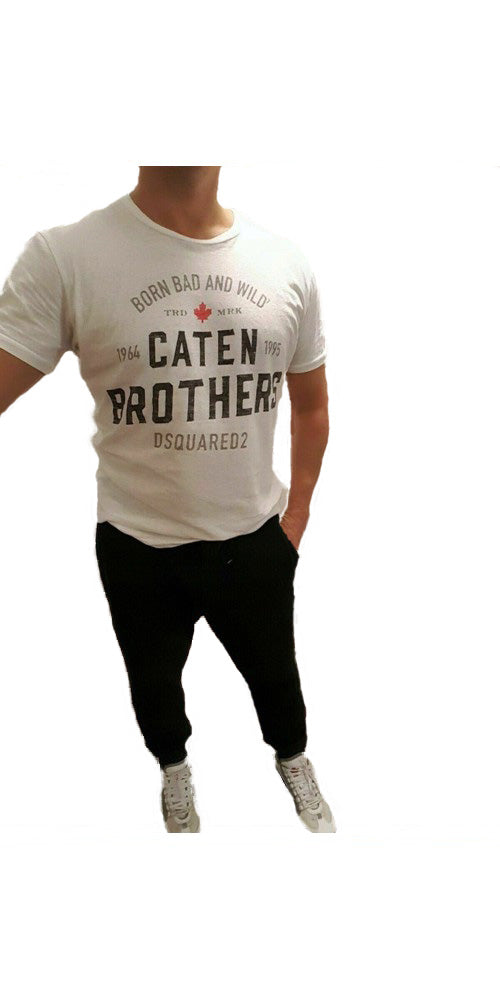 Dsquared2 Caten Brothers T-Shirt Herren Weiß