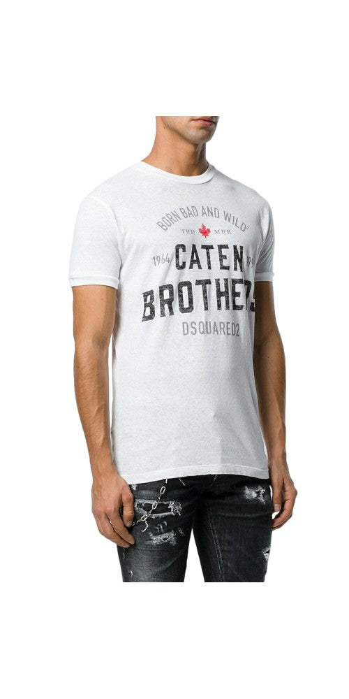 Dsquared2 Caten Brothers T-Shirt Herren Weiß