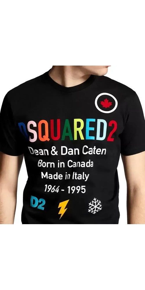 Dsquared2 Rainbow T-Shirt Herren Schwarz