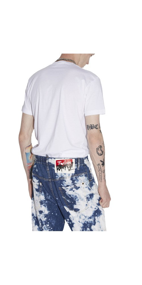 Dsquared2 Doodle Logo Face T-Shirt Herren weiß