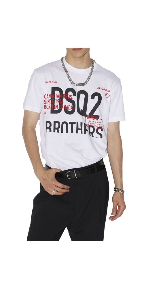 Dsquared2 DSQ2 Bro Cool T-Shirt Weiß Herren Hauptbild
