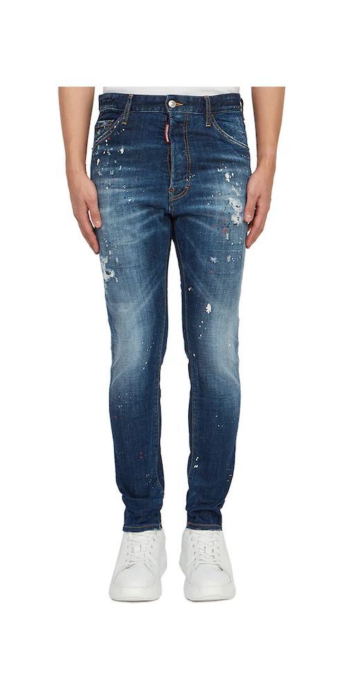 Dsquared2 Distressed Paint-Splatter Denim Jeans Herren