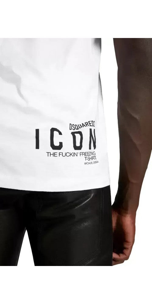 Dsquared2 Icon Fuckin' Freezing T-Shirt Weiß Herren