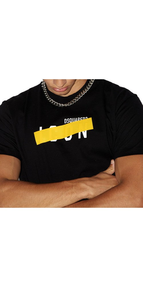 Dsquared2 Be Icon Tape T-Shirt Herren schwarz