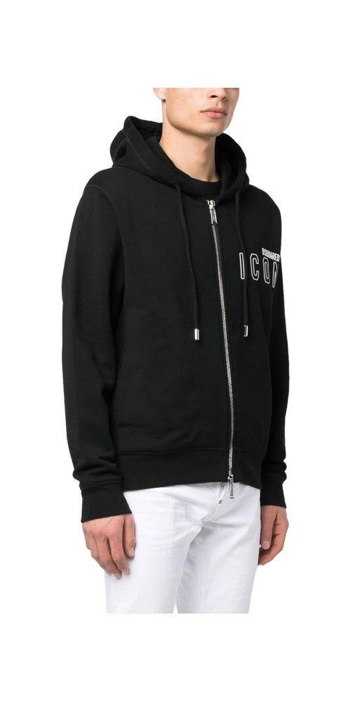 Dsquared2 Logo Print Kapuzenjacke Schwarz Herren