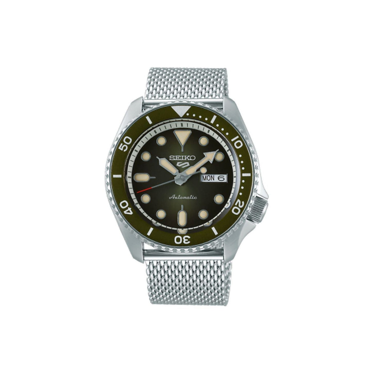 Seiko 5 Sports Armbanduhr Silber Grün SRPD75K1 Hauptbild