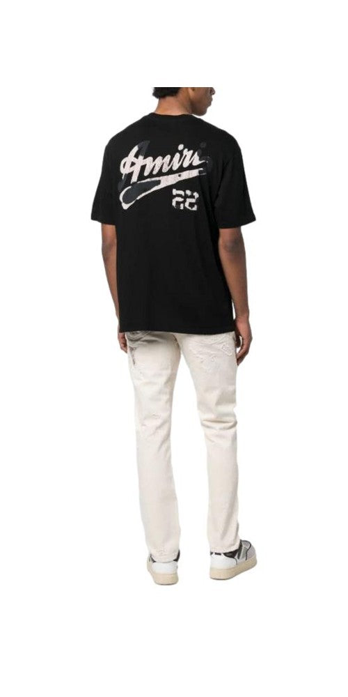 Amiri 22 Logo Print T-Shirt Schwarz Herren