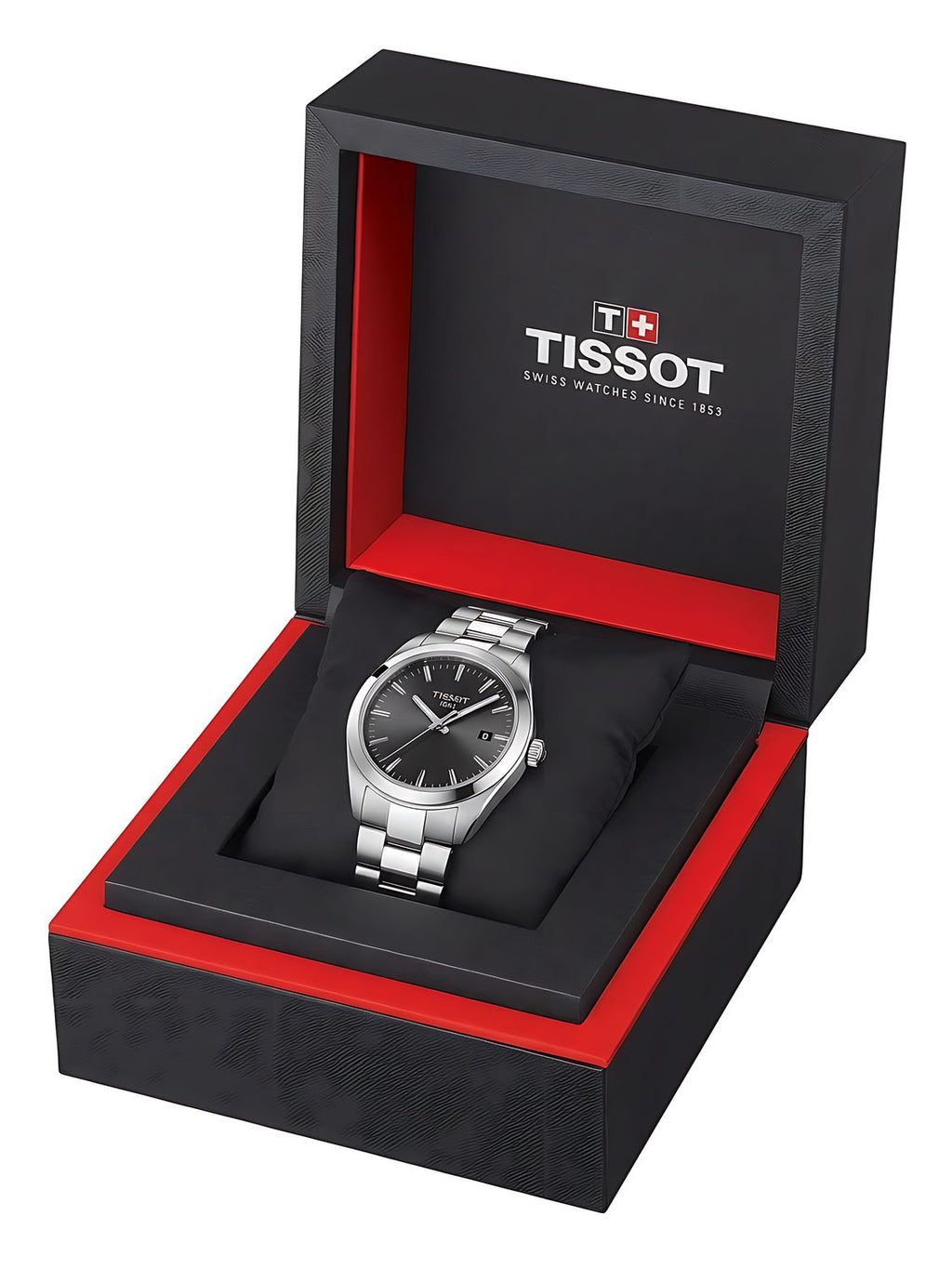Tissot Gentleman 40mm Quarz Leder Schwarz T127.410.16.051.00