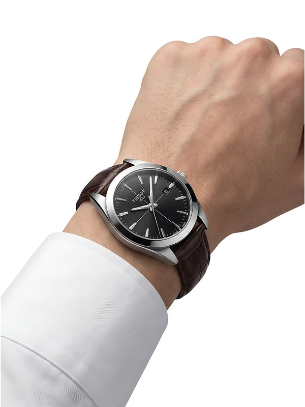 Tissot Gentleman Quarz 40 mm Schwarz Braun T127.410.16.051.01