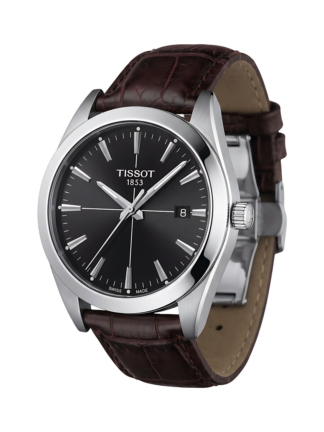 Tissot Gentleman Quarz 40 mm Schwarz Braun T127.410.16.051.01 Hauptbild